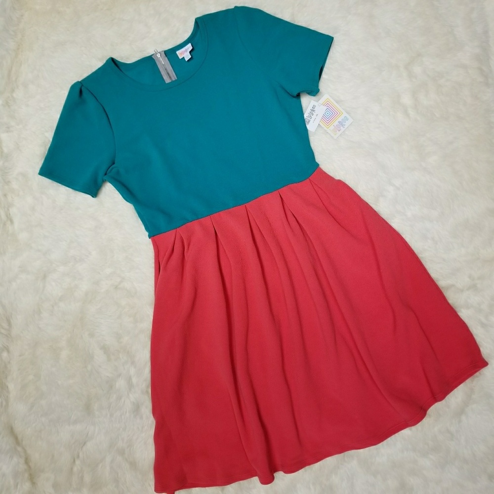 Lularoe NWT | Amelia Dress Exposed Zipper 2XL